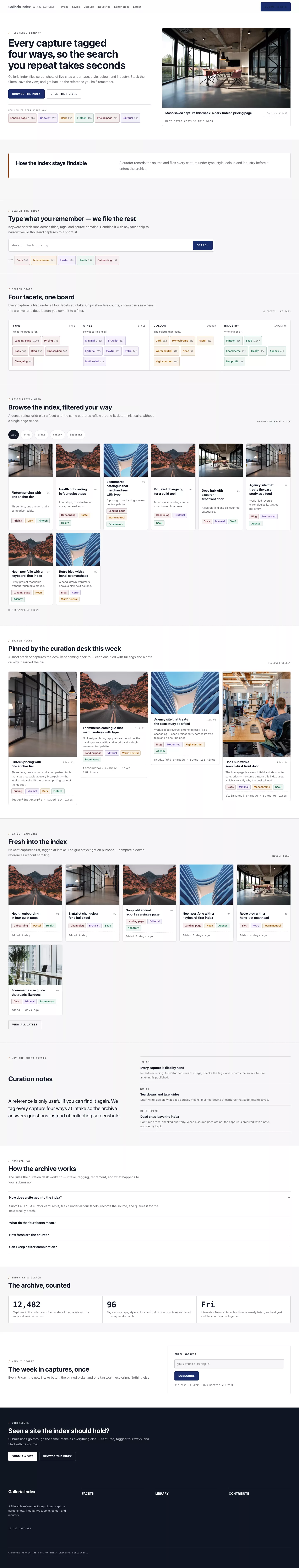 Homepage page in the Catalogue theme, screenshot 1
