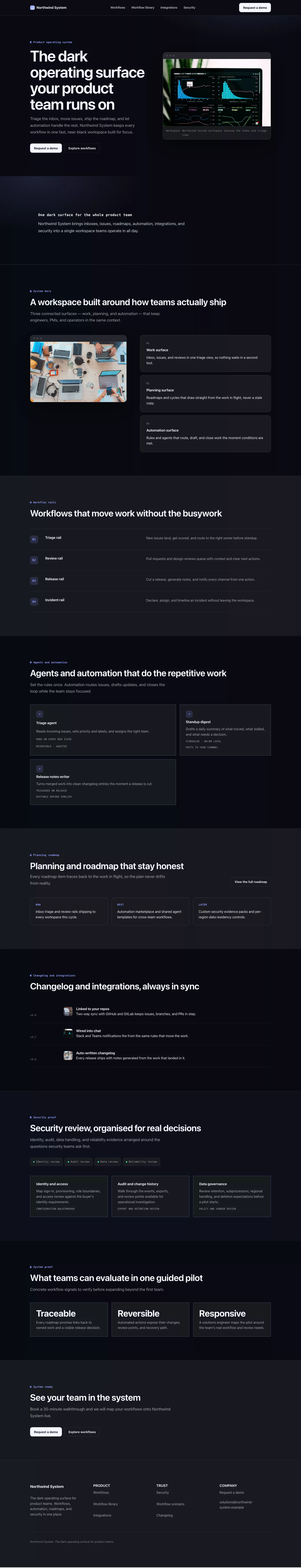 Homepage page in the Platform theme, screenshot 1