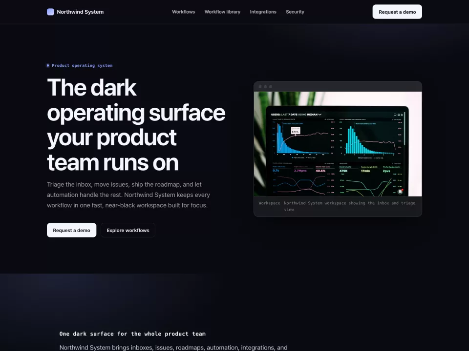Homepage page in the Platform theme, screenshot 1