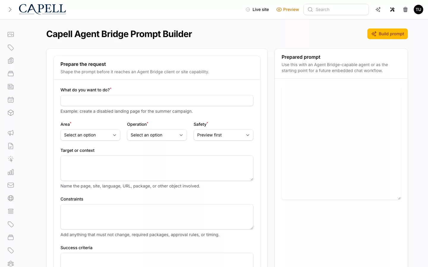 Agent Bridge screenshot showing pending capability confirmations.