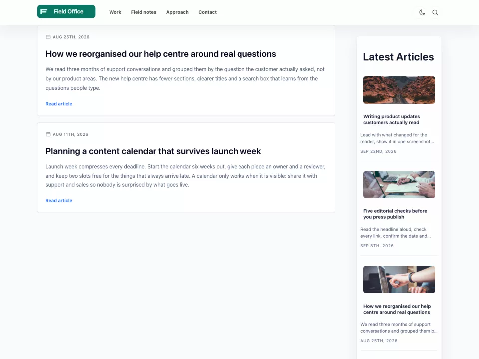 Blog preview
