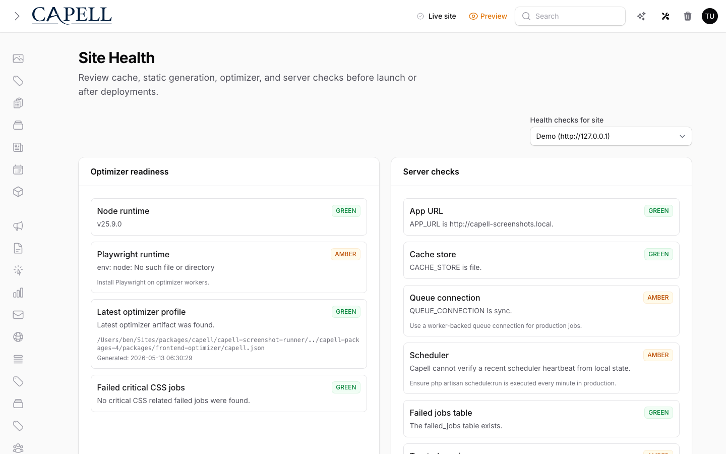 SEO Suite audit page in light mode
