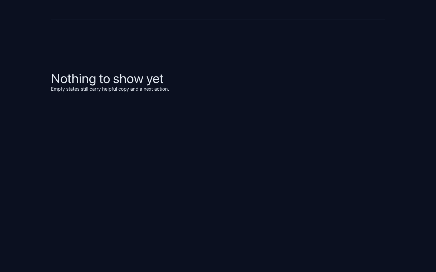 API Platform Empty State demo page screenshot