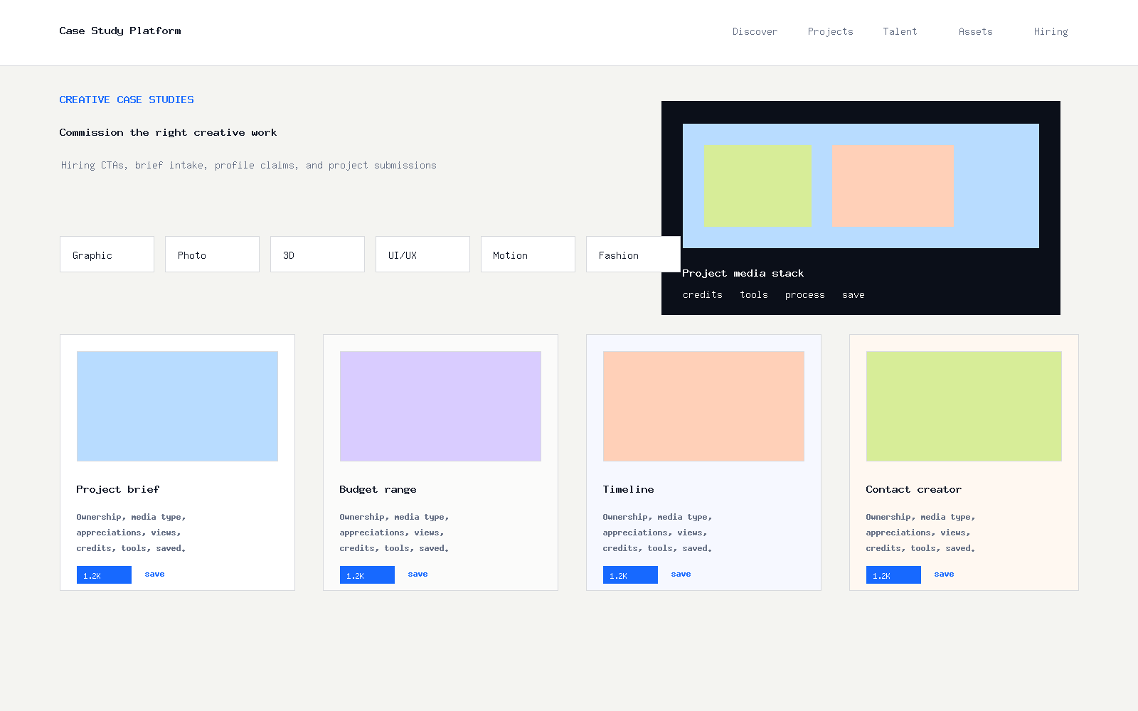 Case Study Platform contact form preview