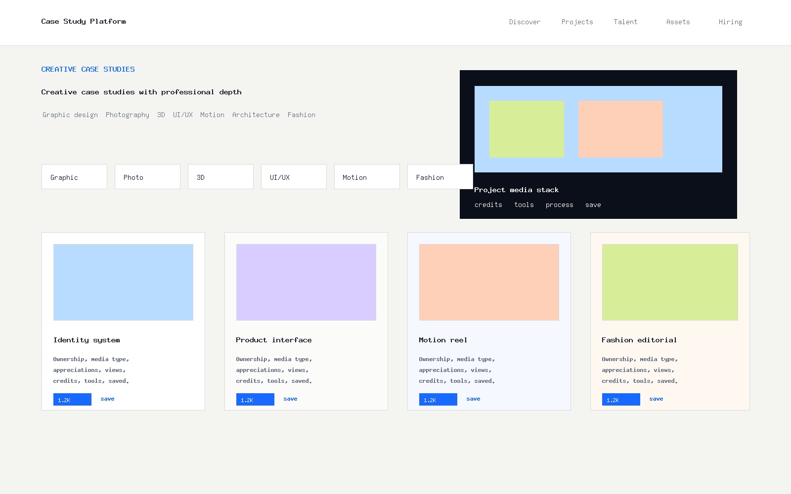 Case Study Platform homepage preview