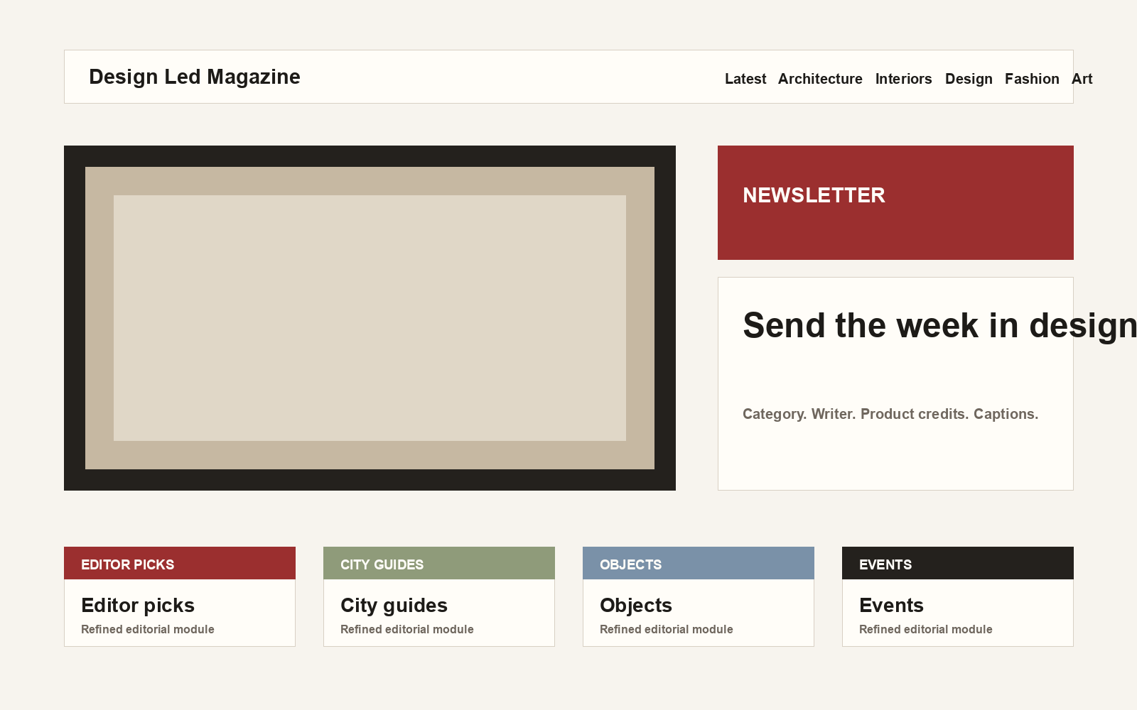 Design Led Magazine contact form preview