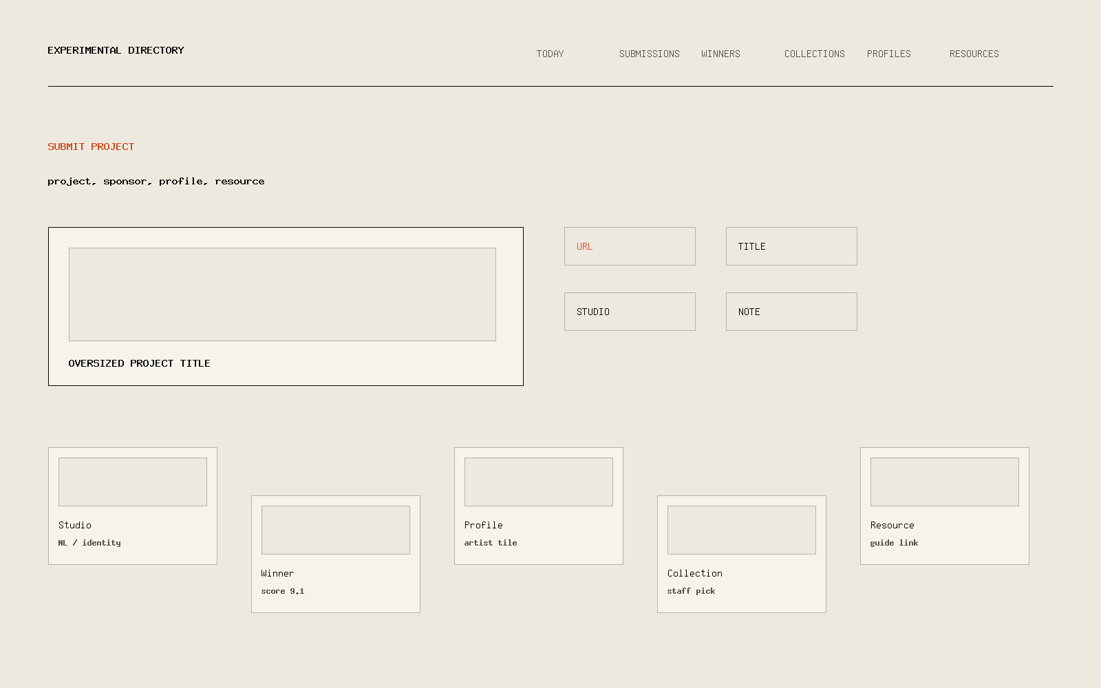Experimental Directory contact form preview