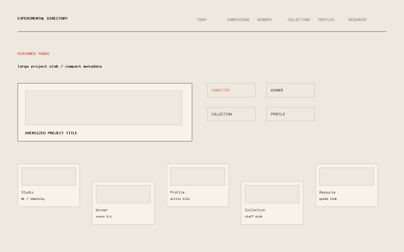 Experimental Directory homepage preview