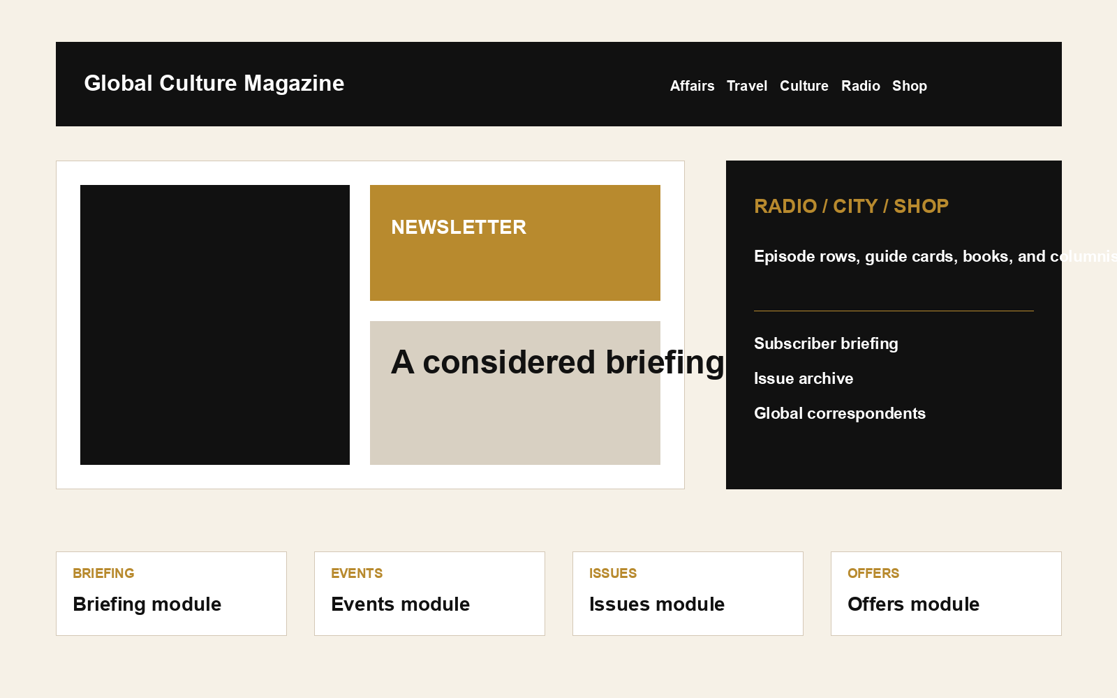 Global Culture Magazine contact form preview