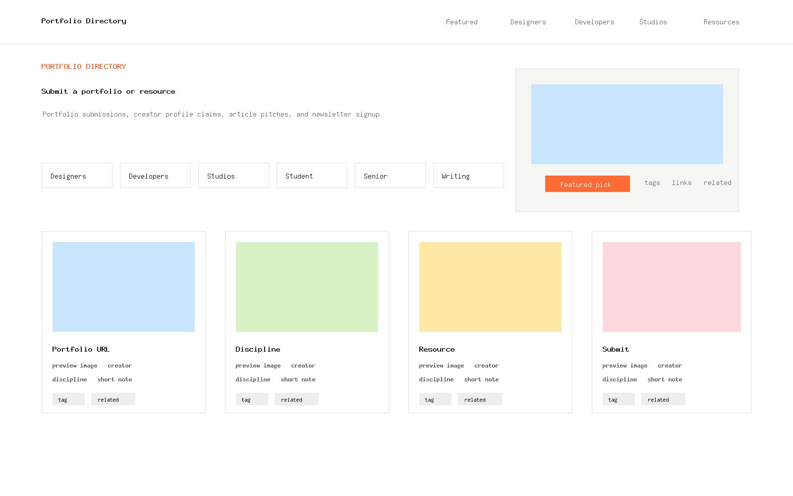 Portfolio Directory contact form preview