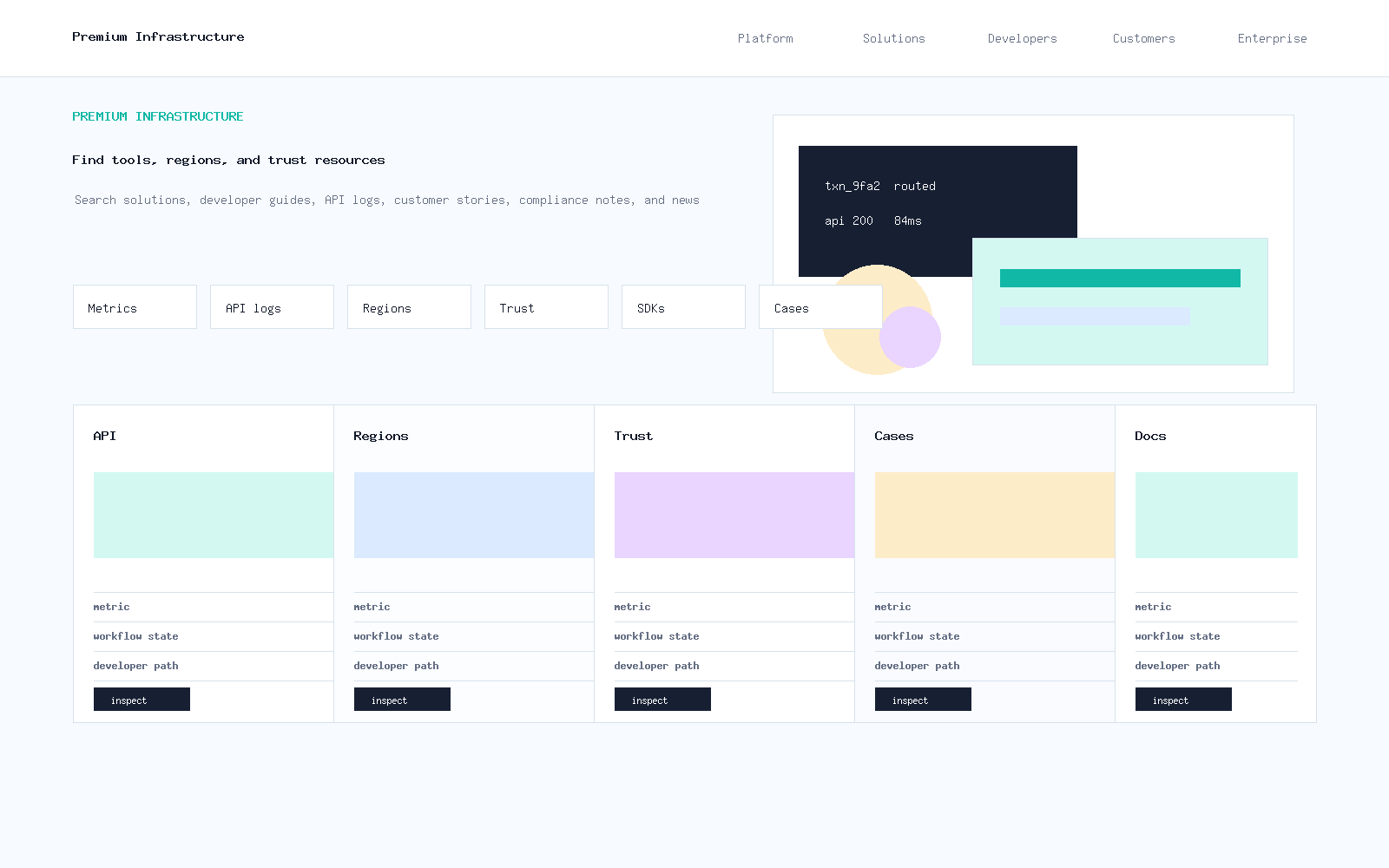 Premium Infrastructure search results preview