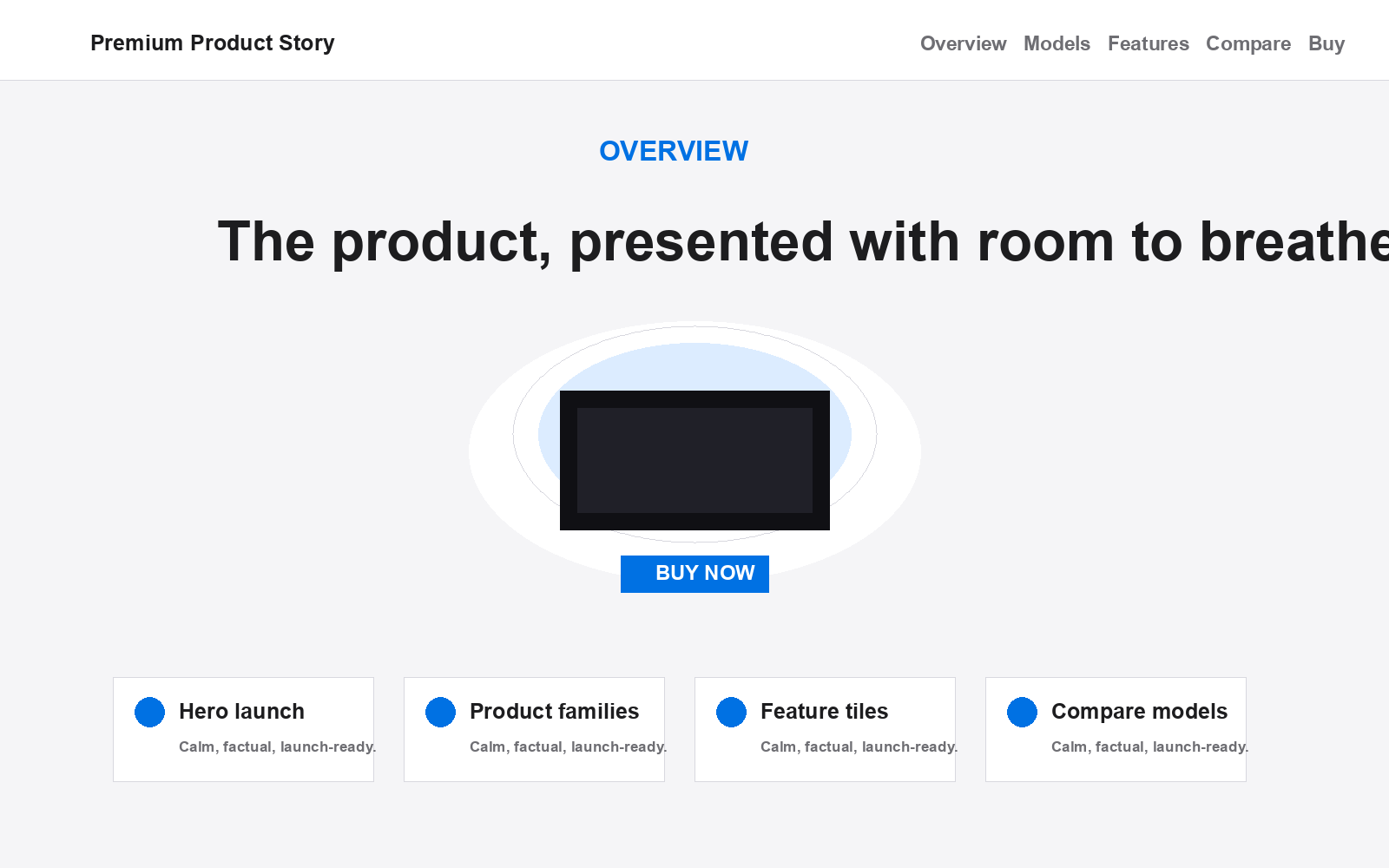 Premium Product Story homepage preview