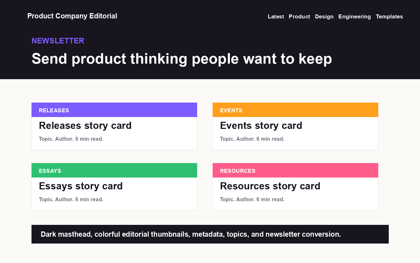 Product Company Editorial contact form preview