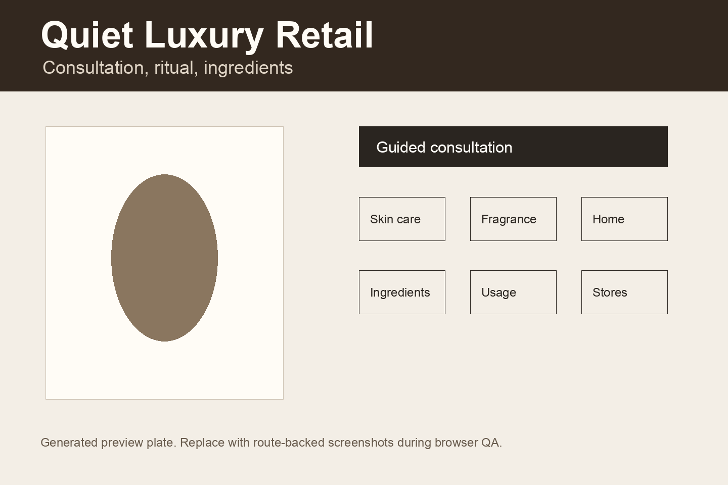 Quiet Luxury Retail homepage preview
