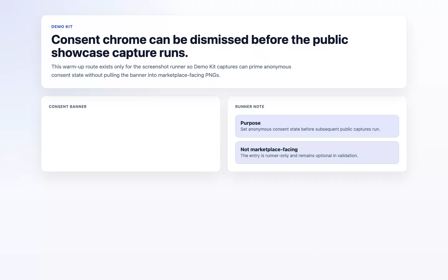 Demo Kit screenshot showing insights consent priming capture.