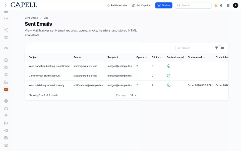 Email Studio preview