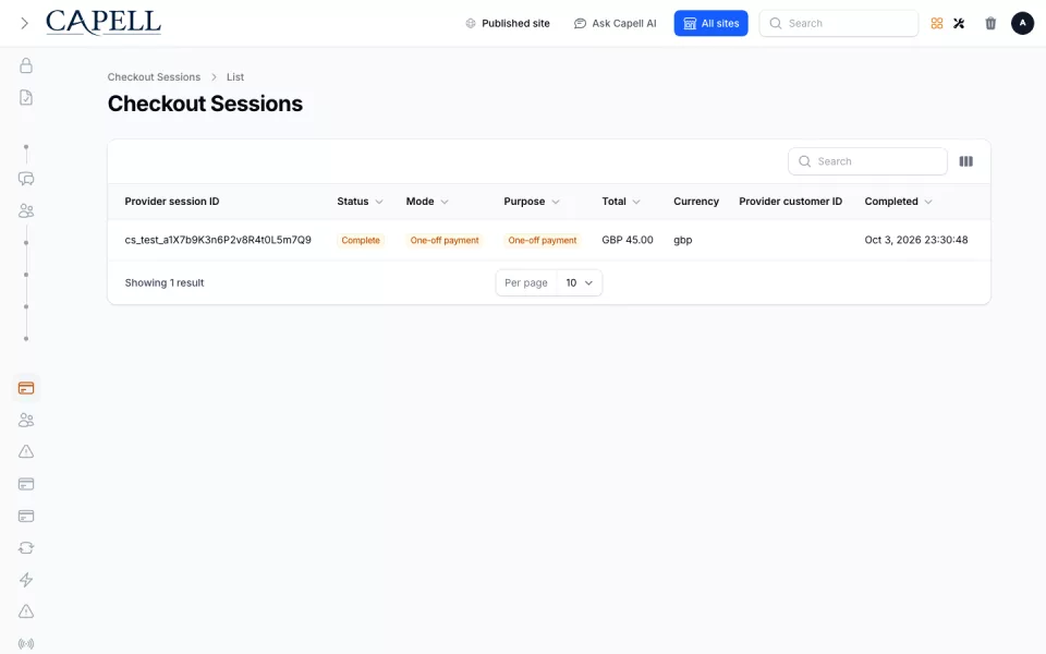 Payments preview
