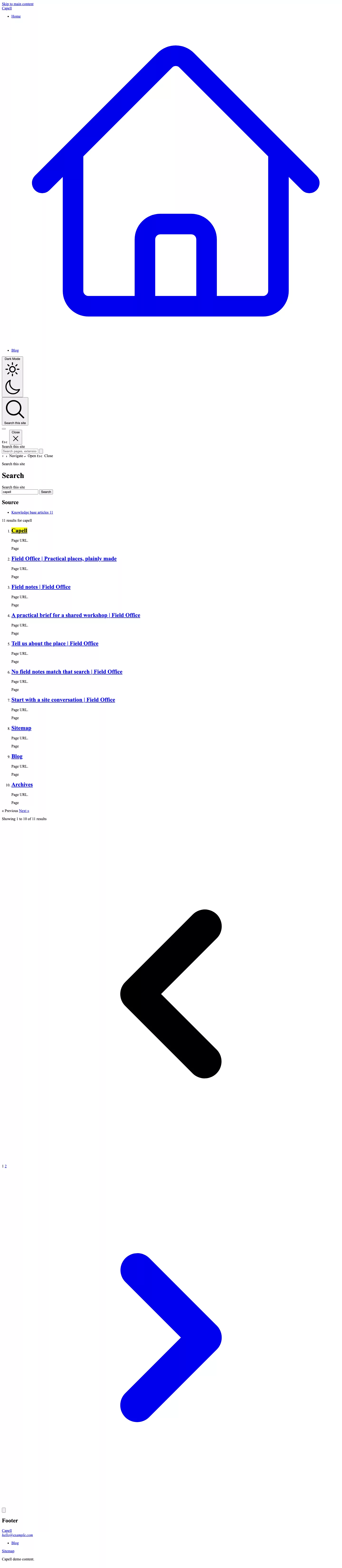 Seeded public Search results page for the query capell