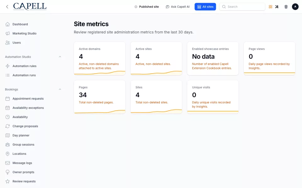 Site Stats preview