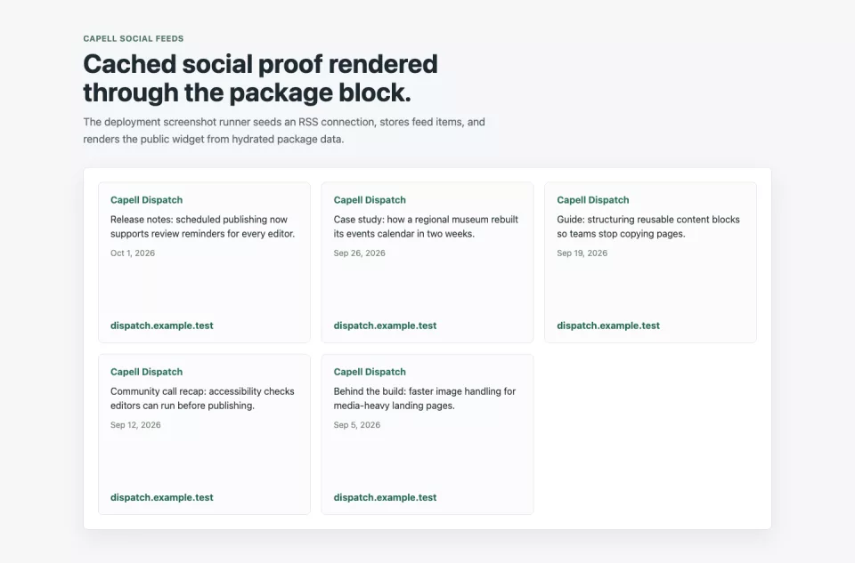Social Feeds preview