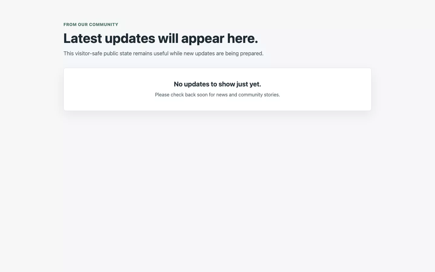 Social Feeds screenshot showing social feed empty public state.