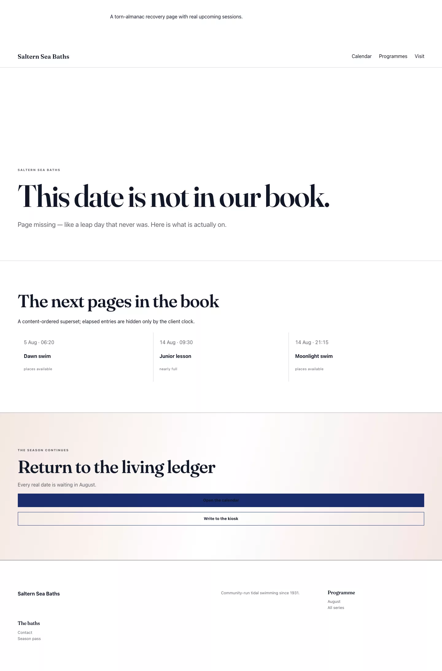 Almanac not-found page