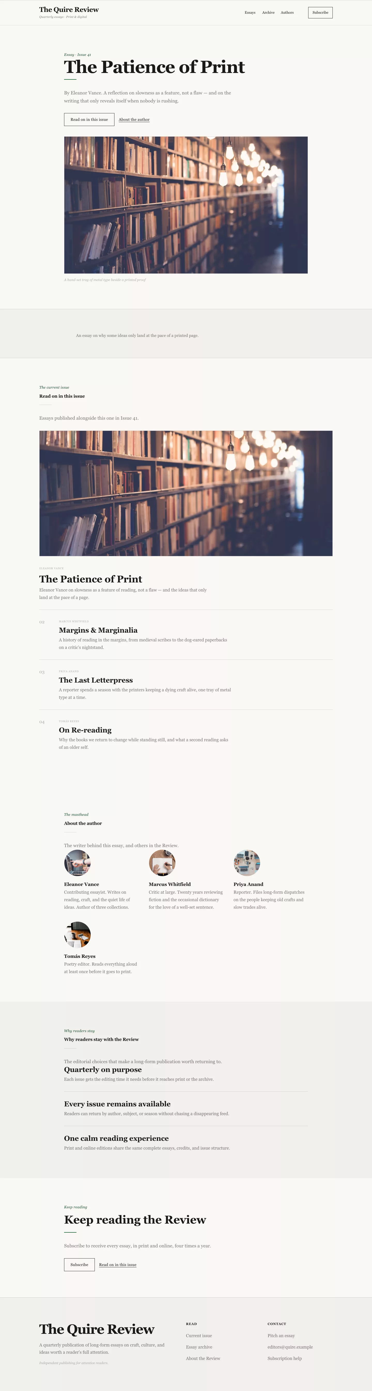 Blog Detail demo page screenshot