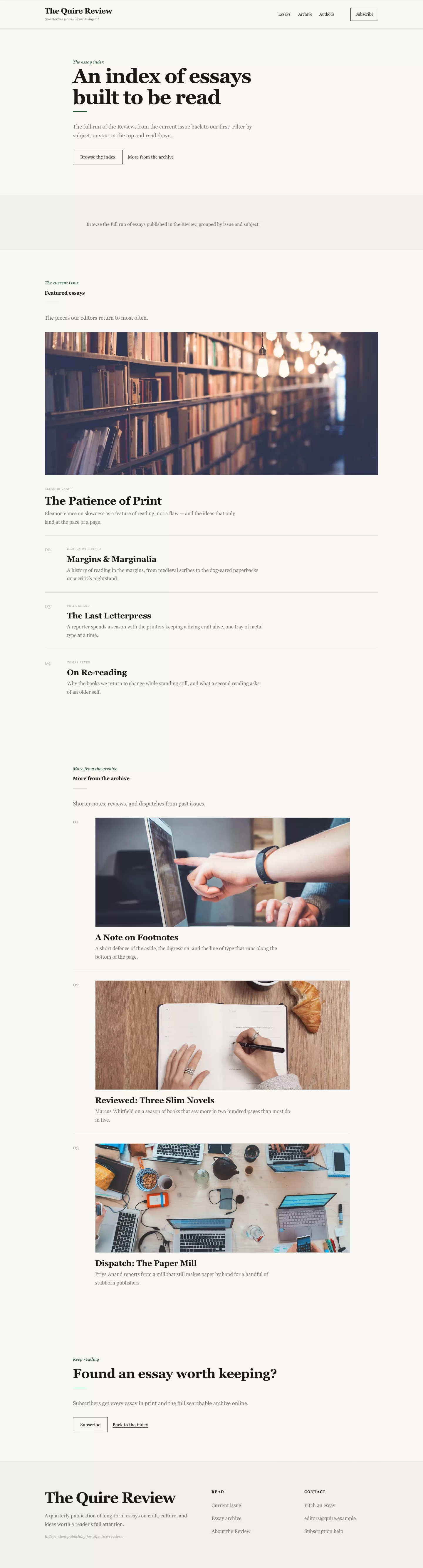 Blog Directory demo page screenshot