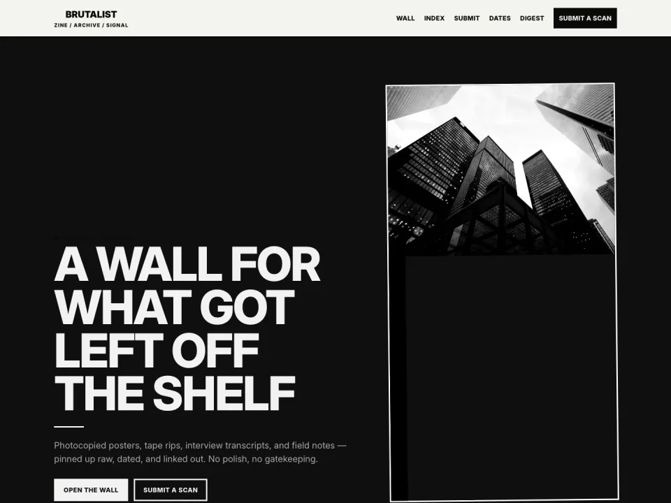 Brutalist Theme preview