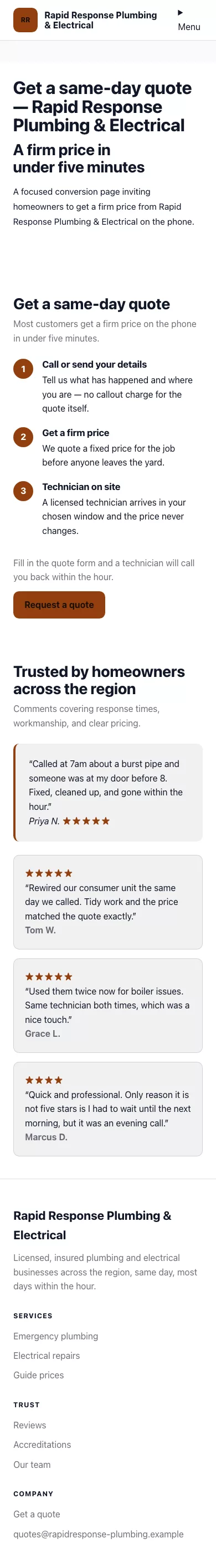 Business Theme screenshot showing business get started — mobile.