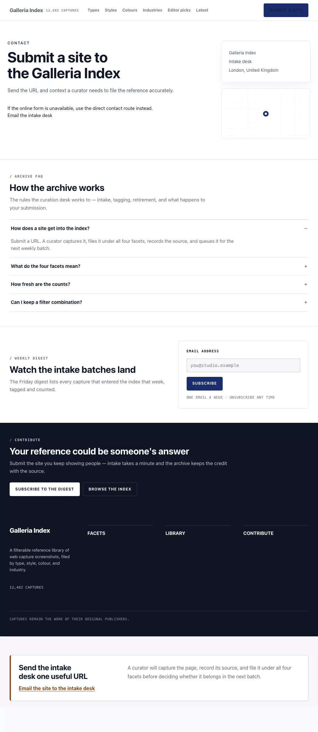 Catalogue Theme screenshot showing catalogue contact form — tablet.