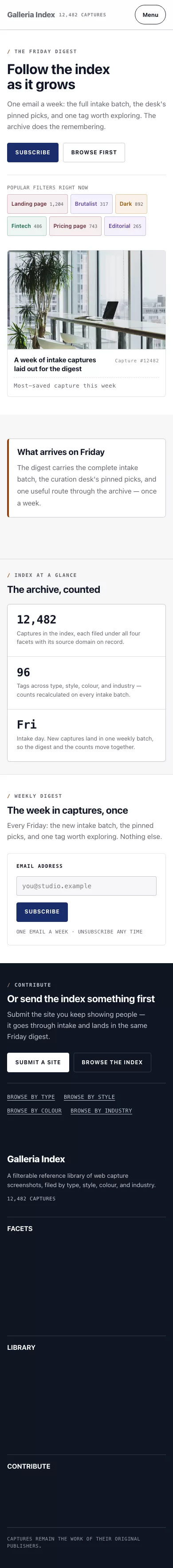 Catalogue Theme screenshot showing catalogue call to action — mobile.