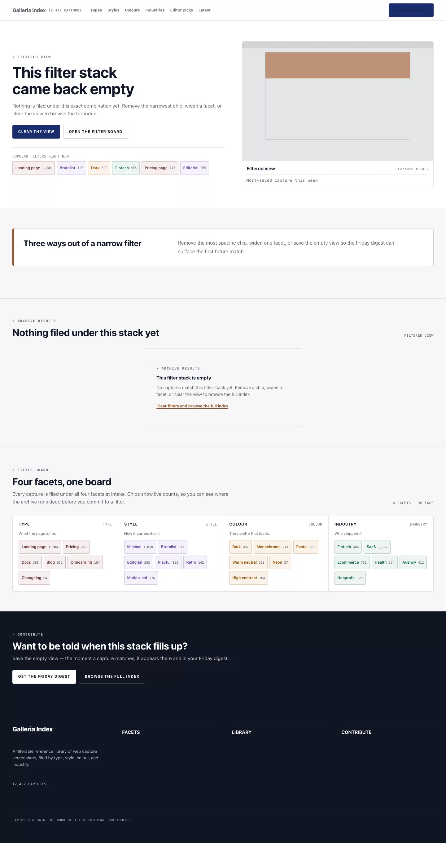 Catalogue search results preview