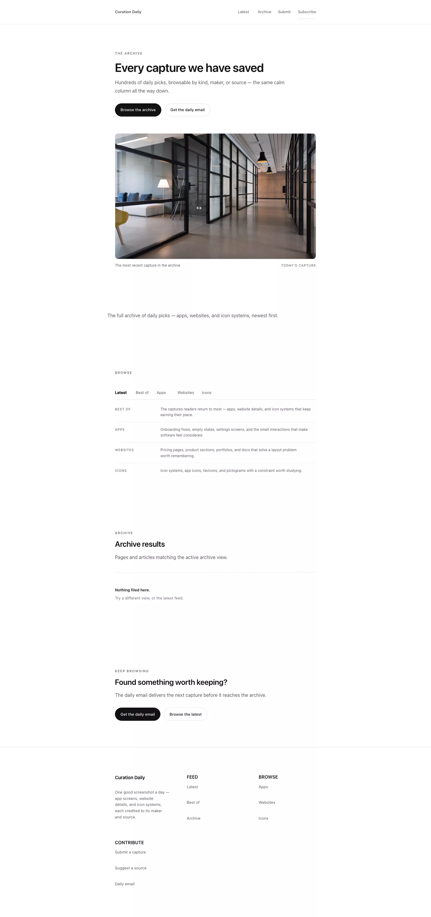 Curated list page preview