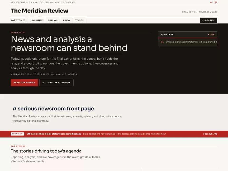 Editorial Theme preview