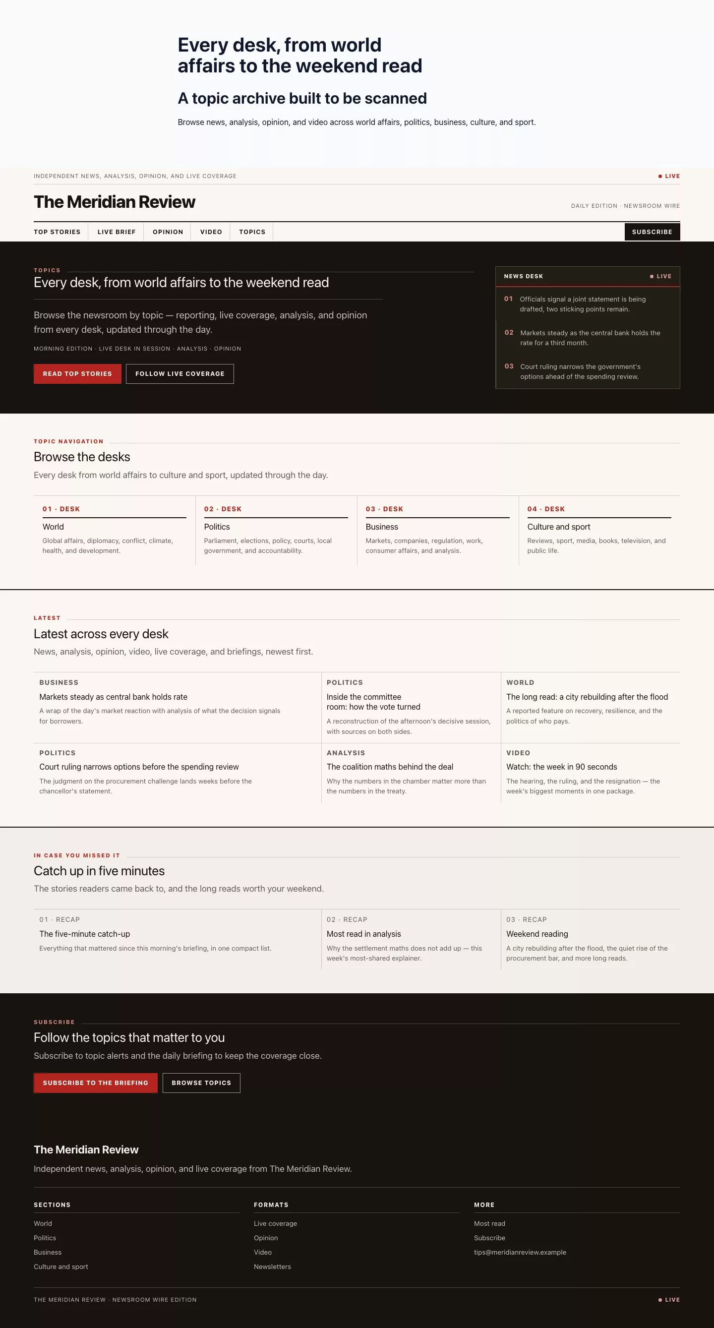 Editorial list page preview