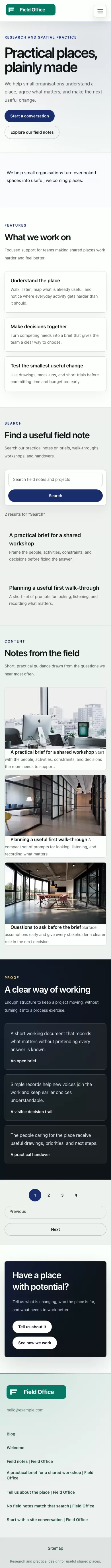 Foundation Theme screenshot showing foundation chrome homepage — mobile.