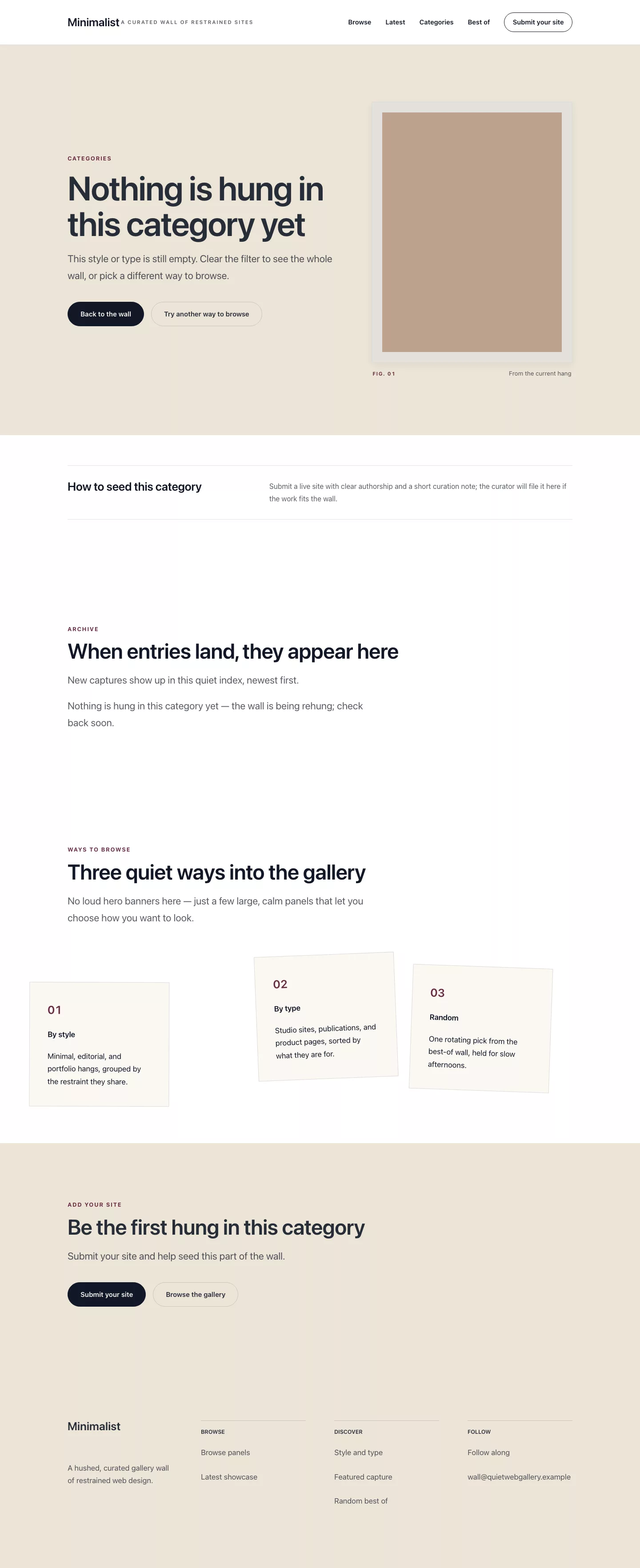 Minimalist search results preview