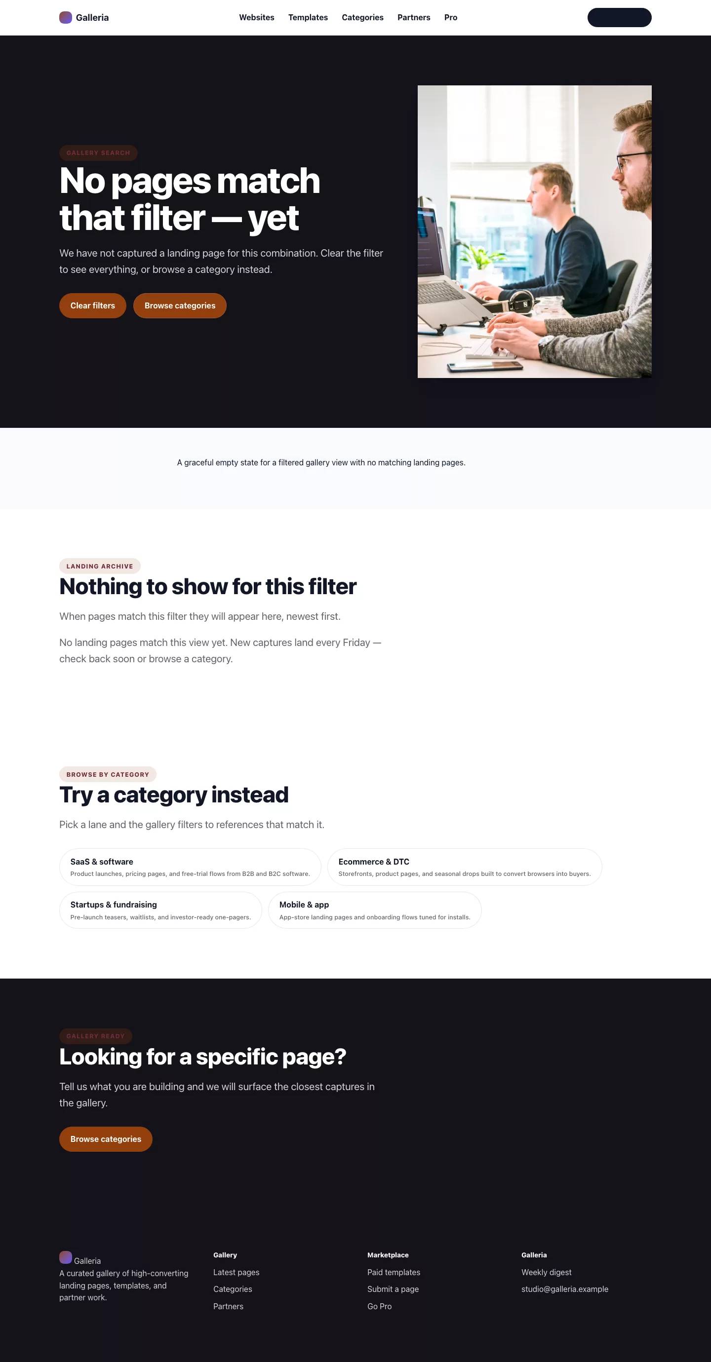SaaS search results preview