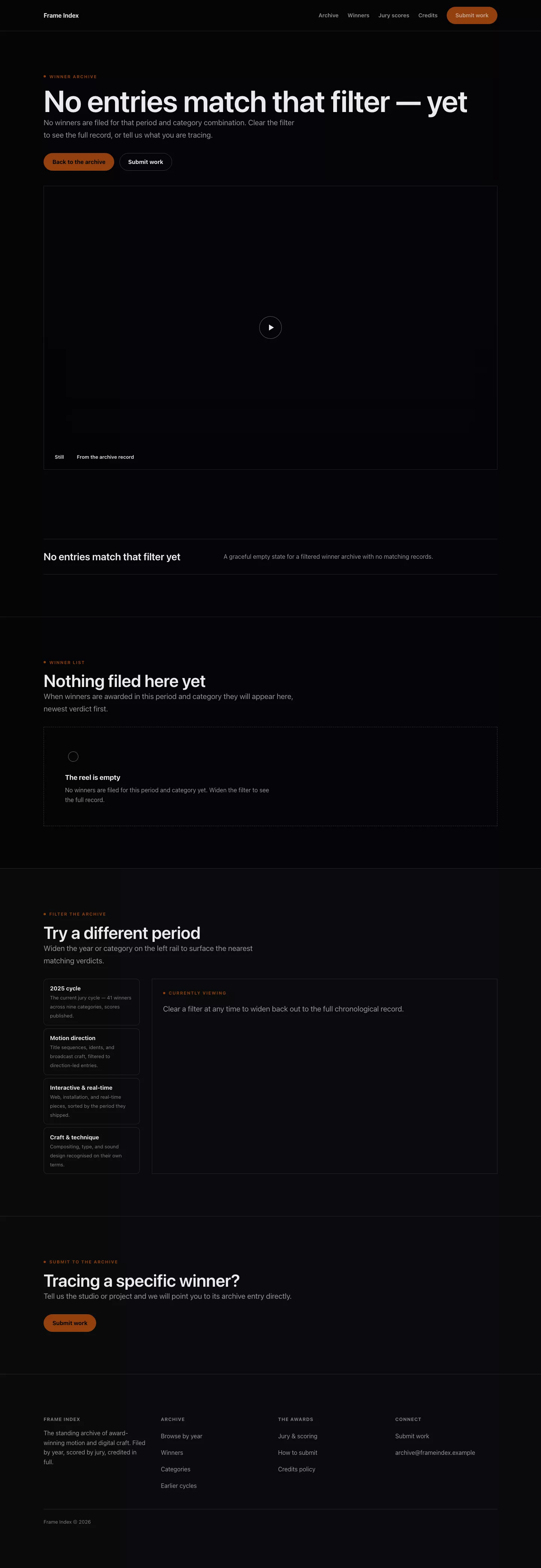 Showreel search results preview