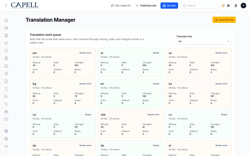 Translation Manager preview
