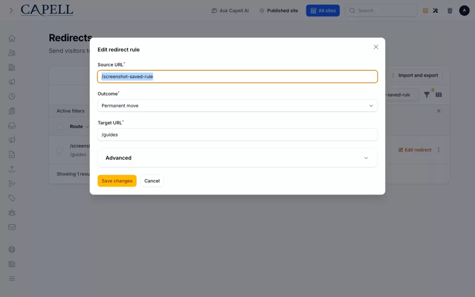 URL Manager preview
