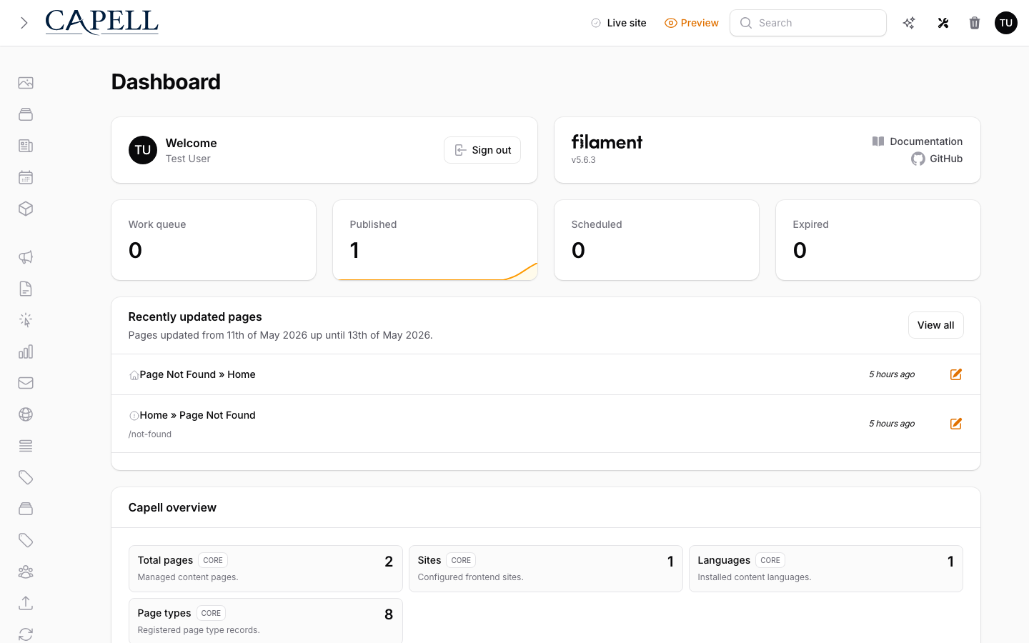 Admin Dashboard screenshot.