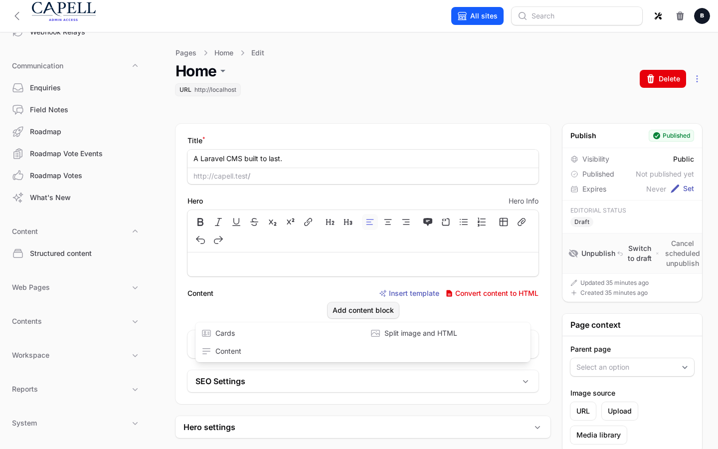 Content Builder screenshot.