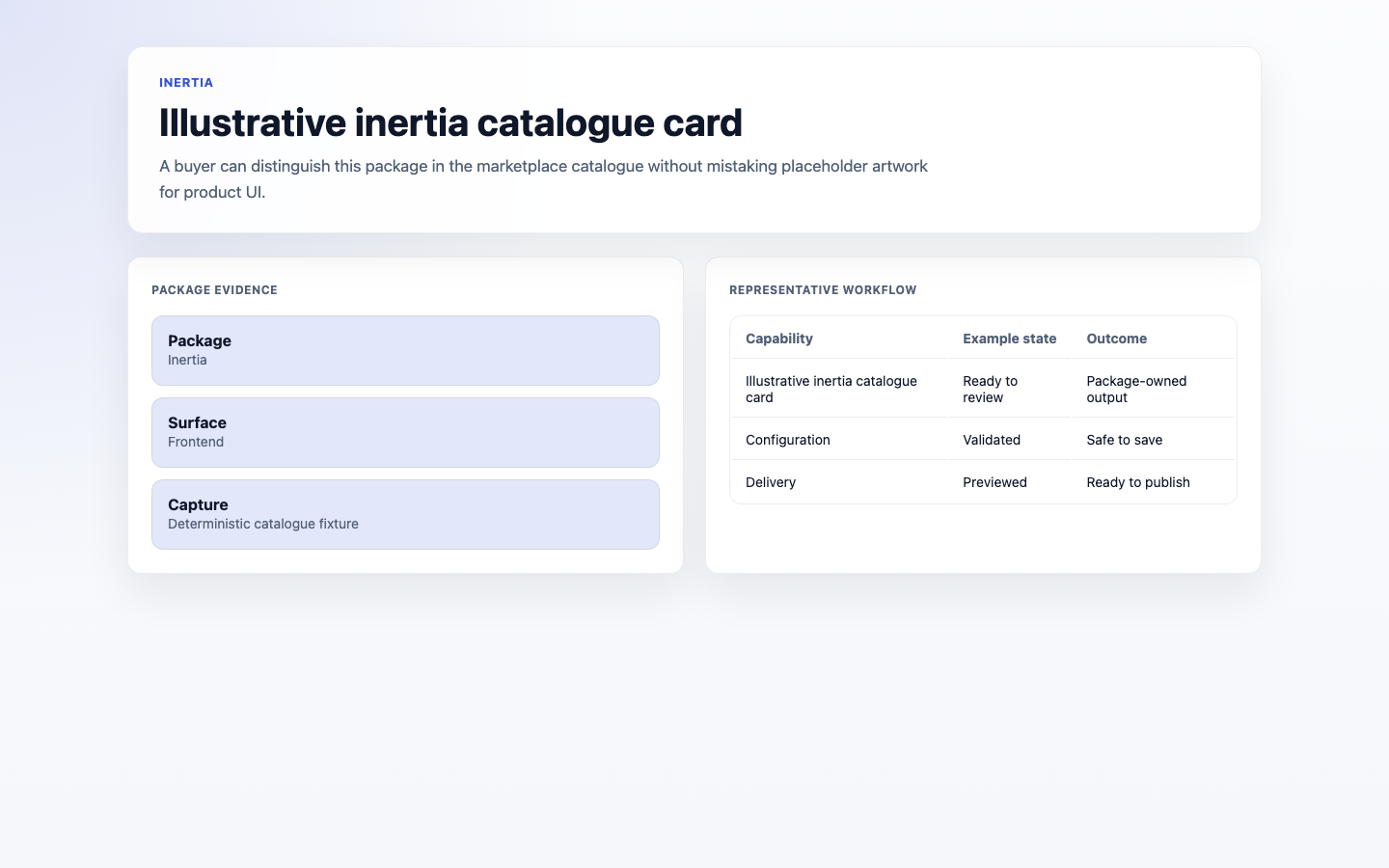 Inertia Catalogue Preview screenshot.