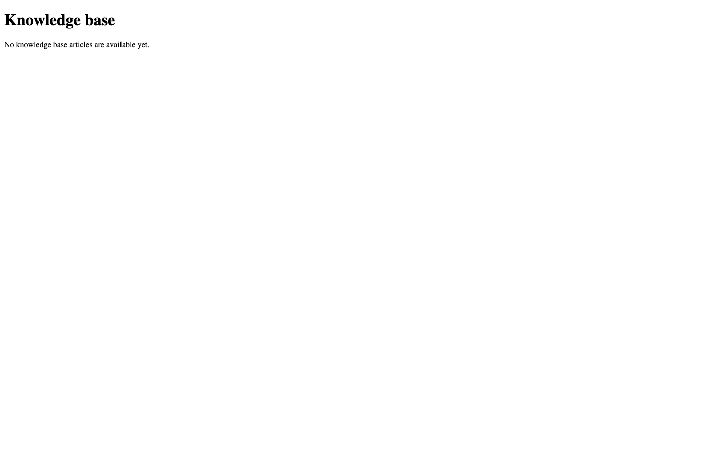 Knowledge Base Public Index screenshot.