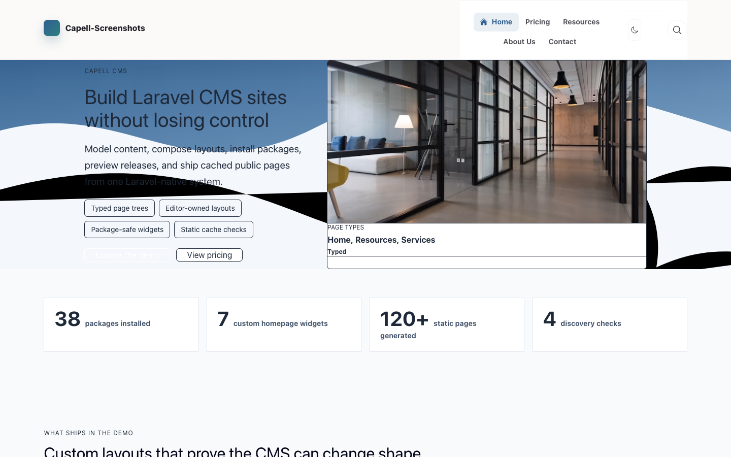 Frontend Page Rendering Layout Builder Widgets screenshot.