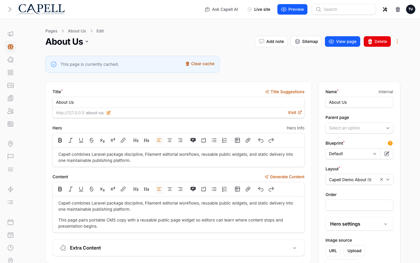 Layout Builder Screen screenshot.