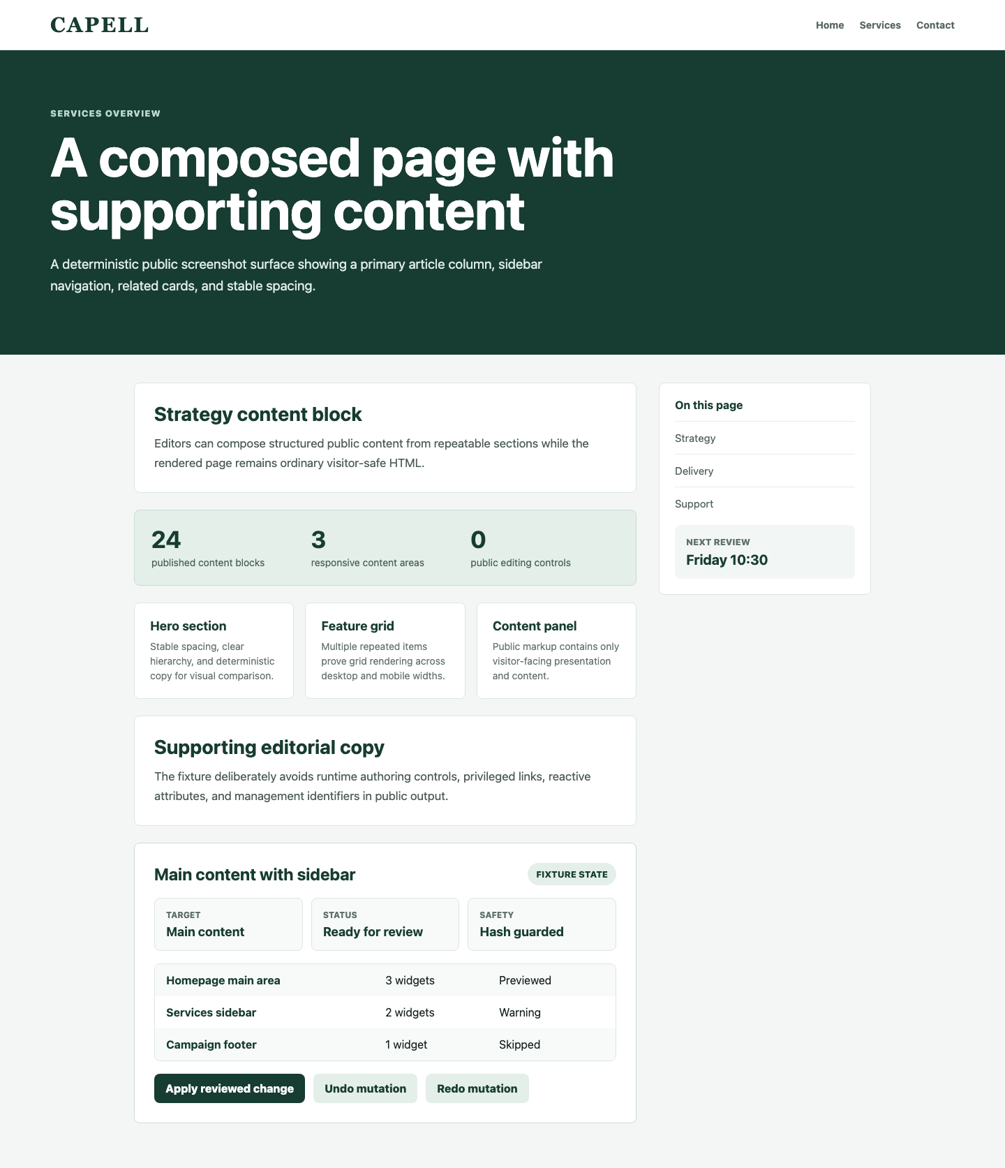 Layout Example Main Sidebar Public screenshot.