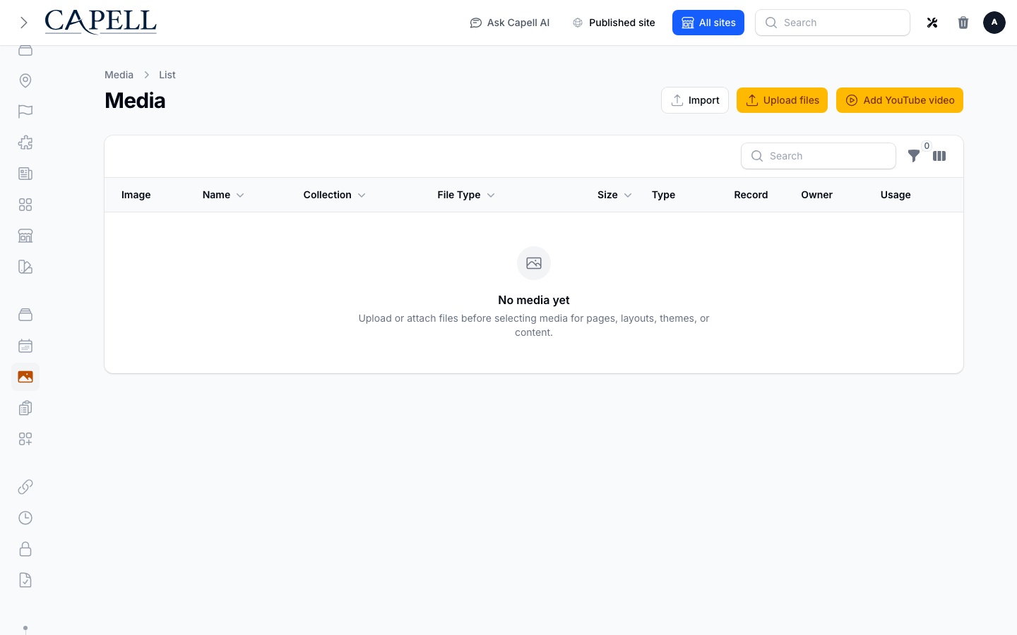 Seeded Media Library health page showing missing alt text, stale, and unused assets